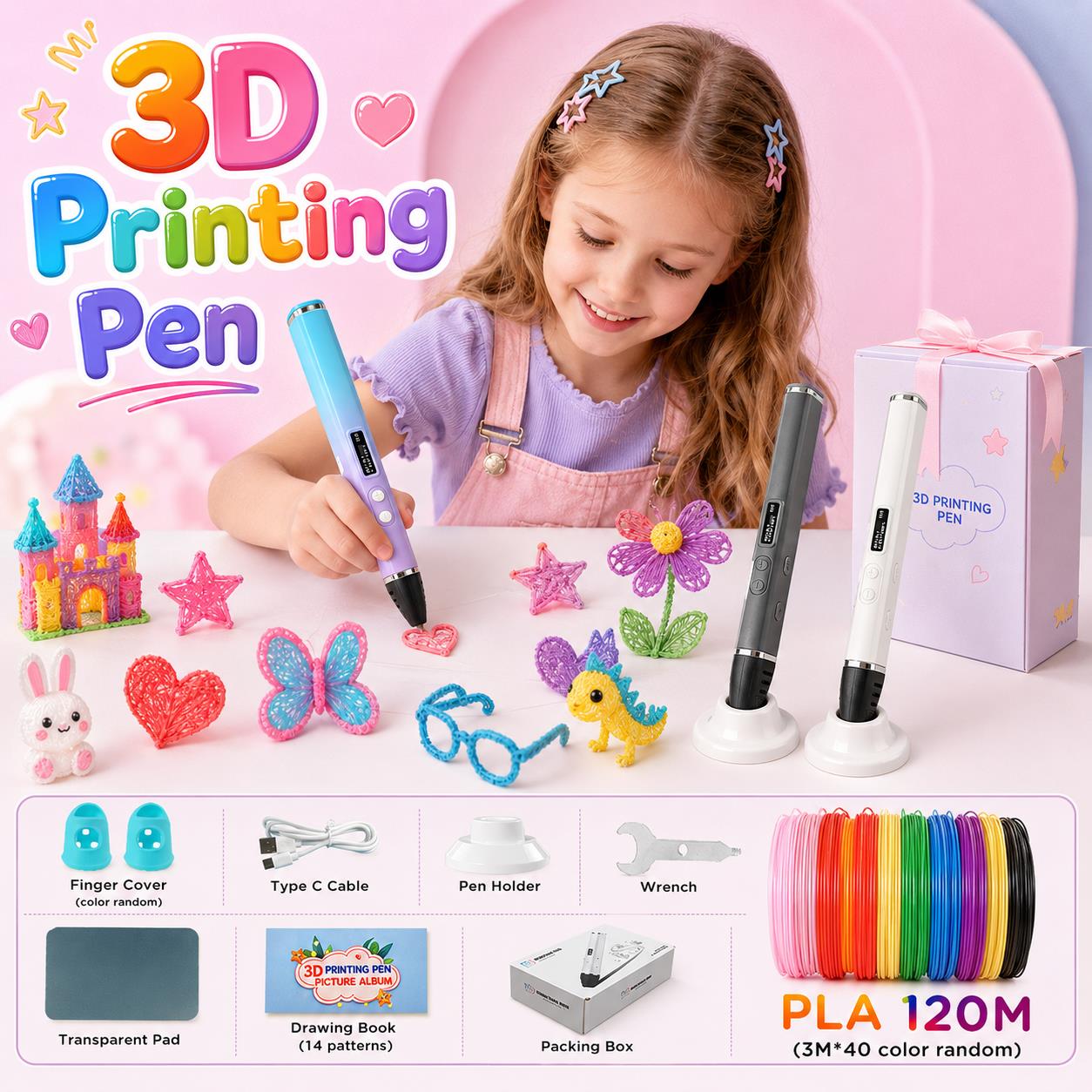 Pla Filament - Penna 3D per Bambini con Ricarica