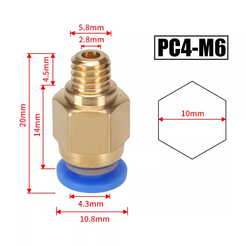 10 pz/lotto Connettori Pneumat - Filament 1.75 recensione e prezzo