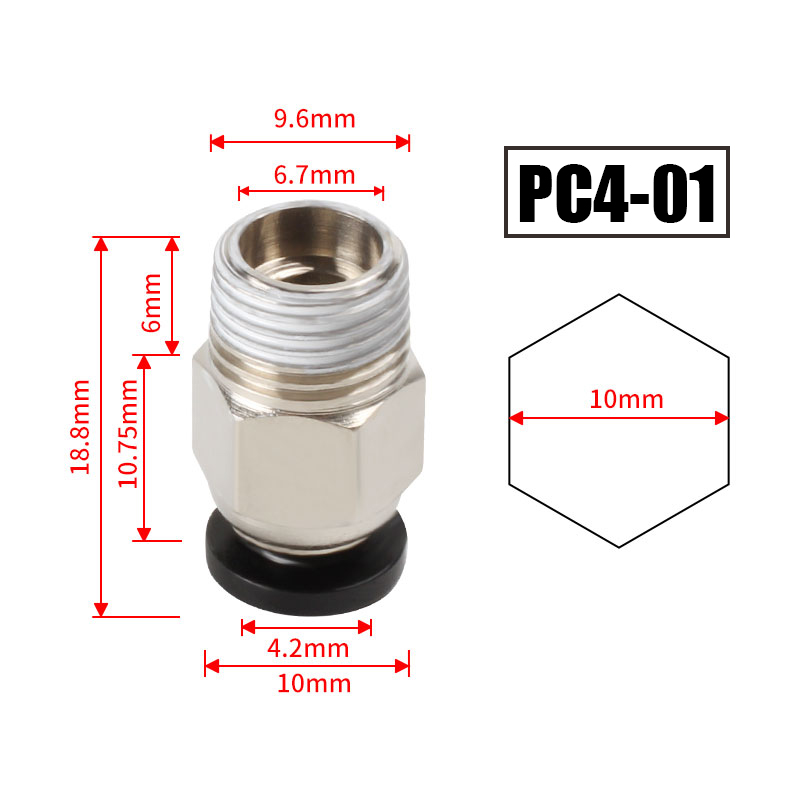 10 pz/lotto Connettori Pneumat - Filament 1.75 recensione e prezzo