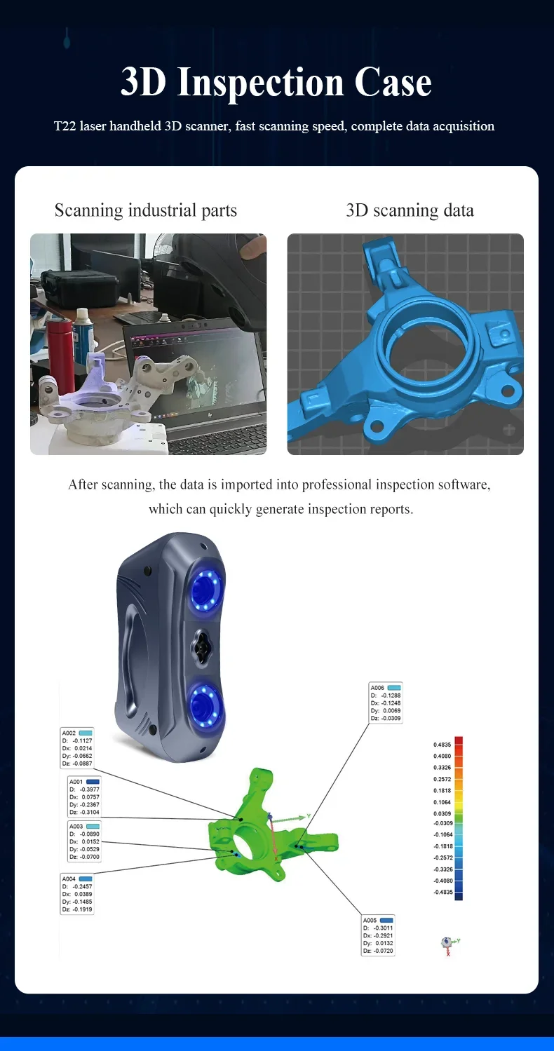 Scanner laser 3D portatile com - Handheld 3D Scanner High Precision recensione e prezzo
